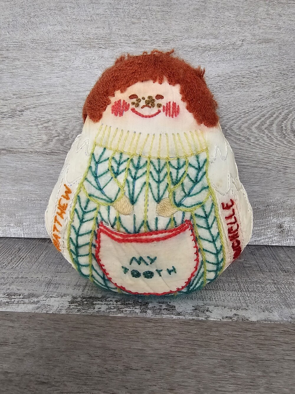 Columbia Minerva Crewel Idea Tooth Fairy Vintage Plush